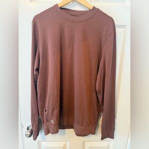 Vuori Men's Ponto Performance Crew Size XL Chestnut Heather